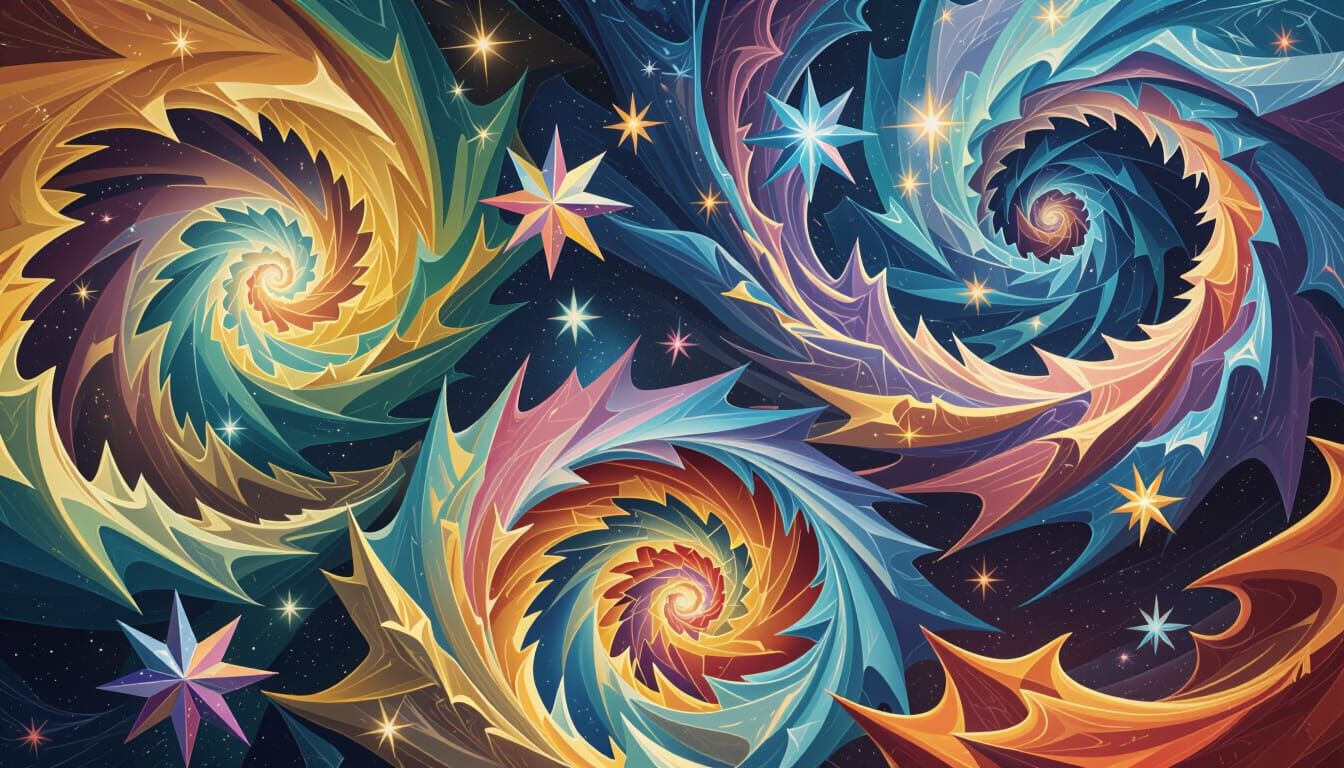 Surreal Vortex Maelstroms with Cosmic Energy and Stars