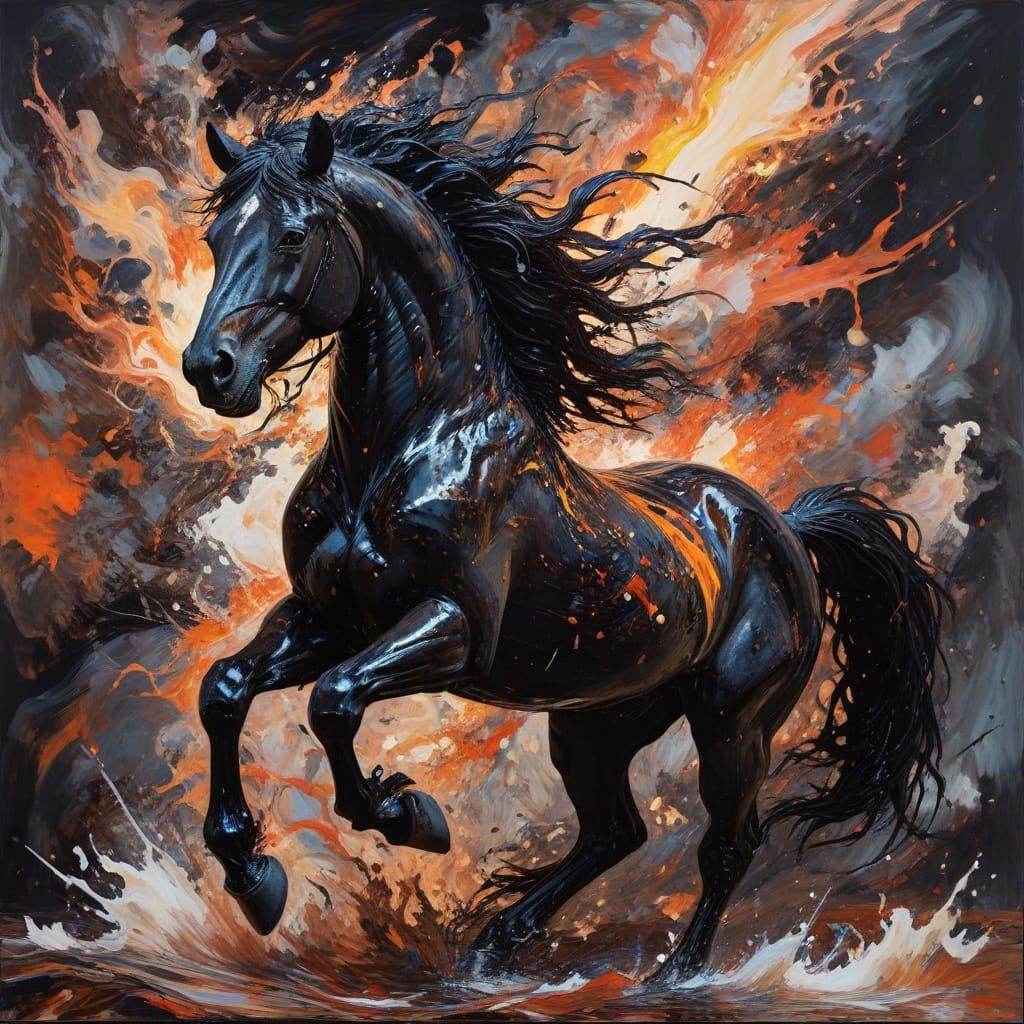 Dynamic Stallion in Turbulent Thunderstorm