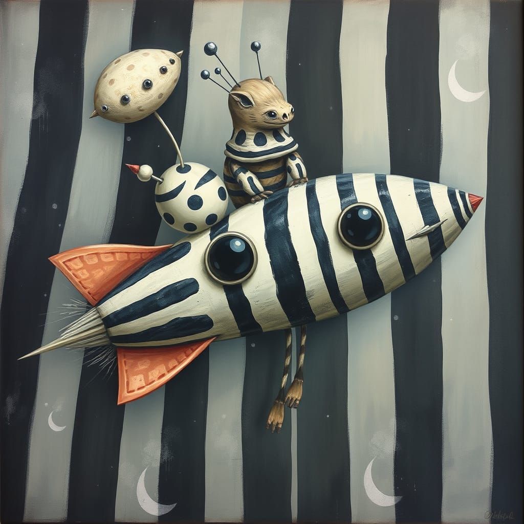 Whimsical Intergalactic Gathering in a Dreamlike Space