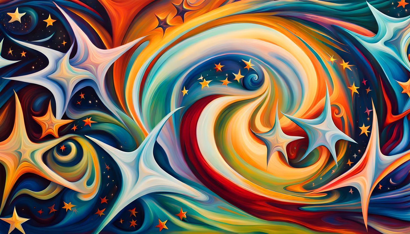 Iridescent Stars Formed from Cosmic Energy Whirlpools