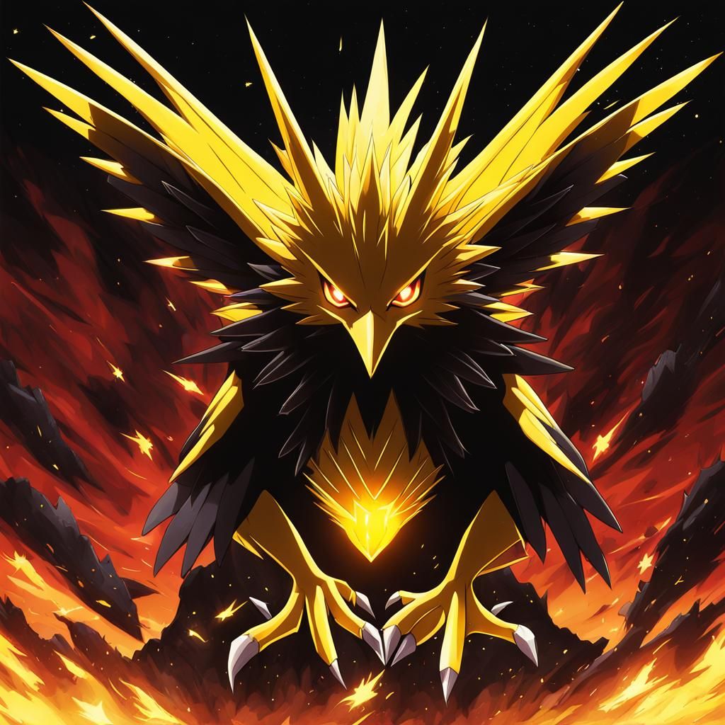 Zapdos in Anime Key Visual Style