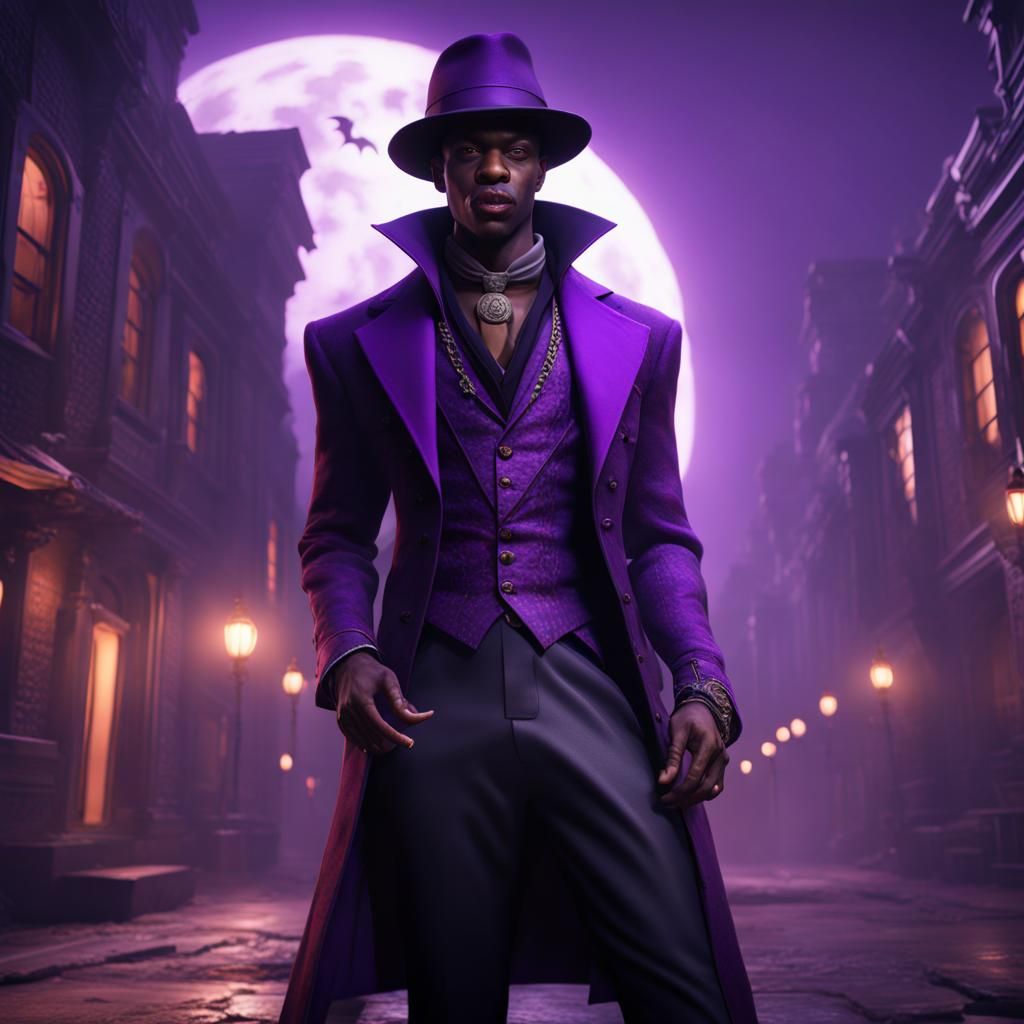 Elegant Vampire in Zoot Suit: Fantasy Concept Art