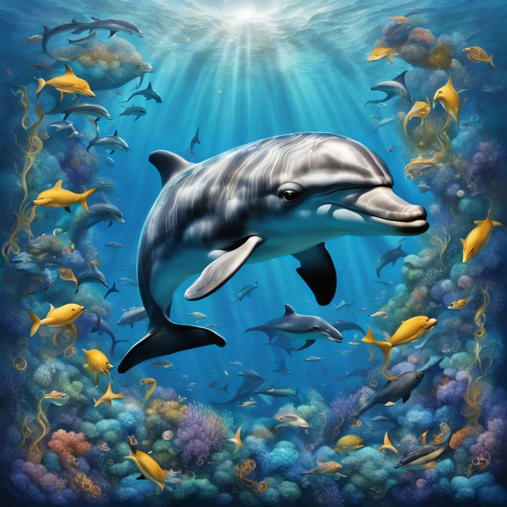 Dolphin Plays Melodic Saxophone Underwater