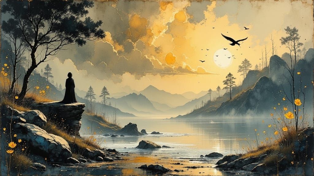 Eternal Peace and Spreading Wings as Divine Ink