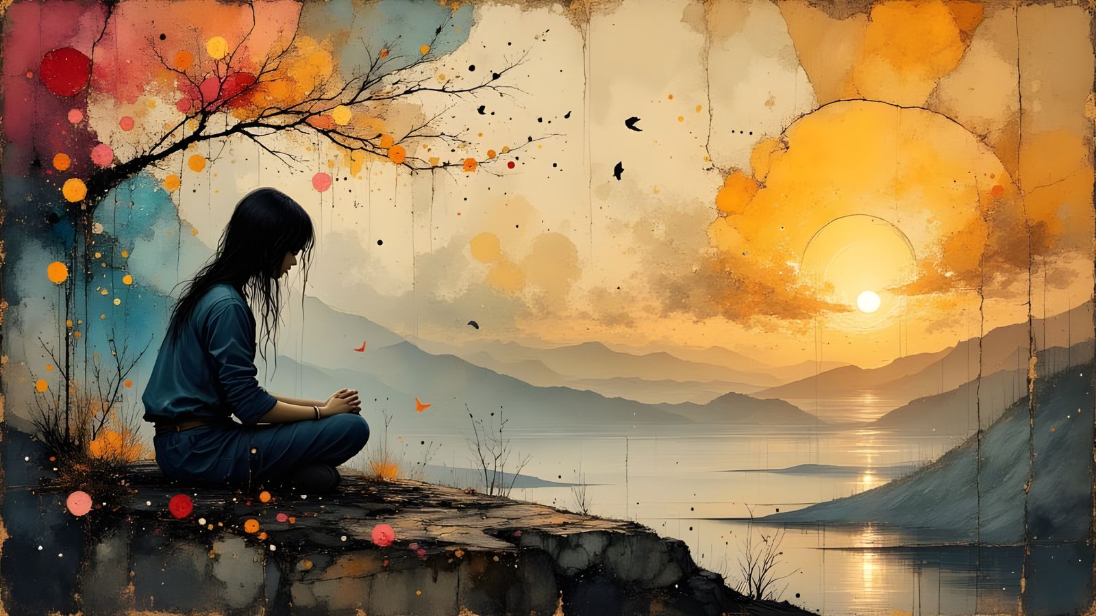 Figure Spreading Wings Toward Eternity