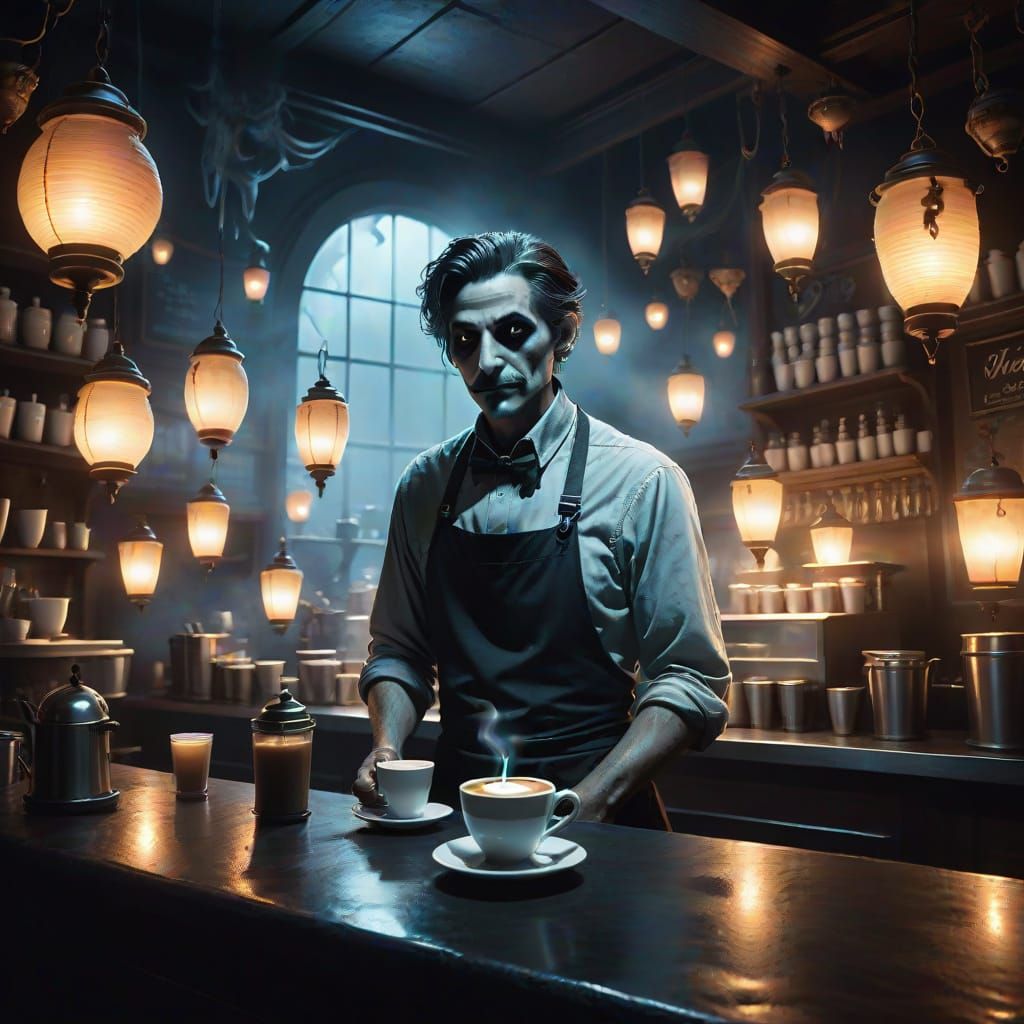 Ghostly Barista in Spectral Café