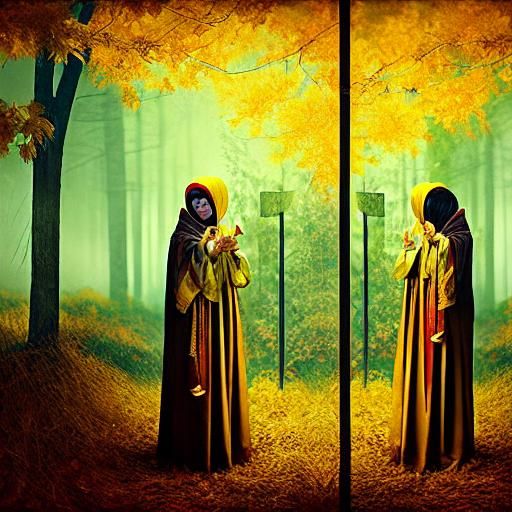 Bridge with Golden Light Tendrils in Magic Realism