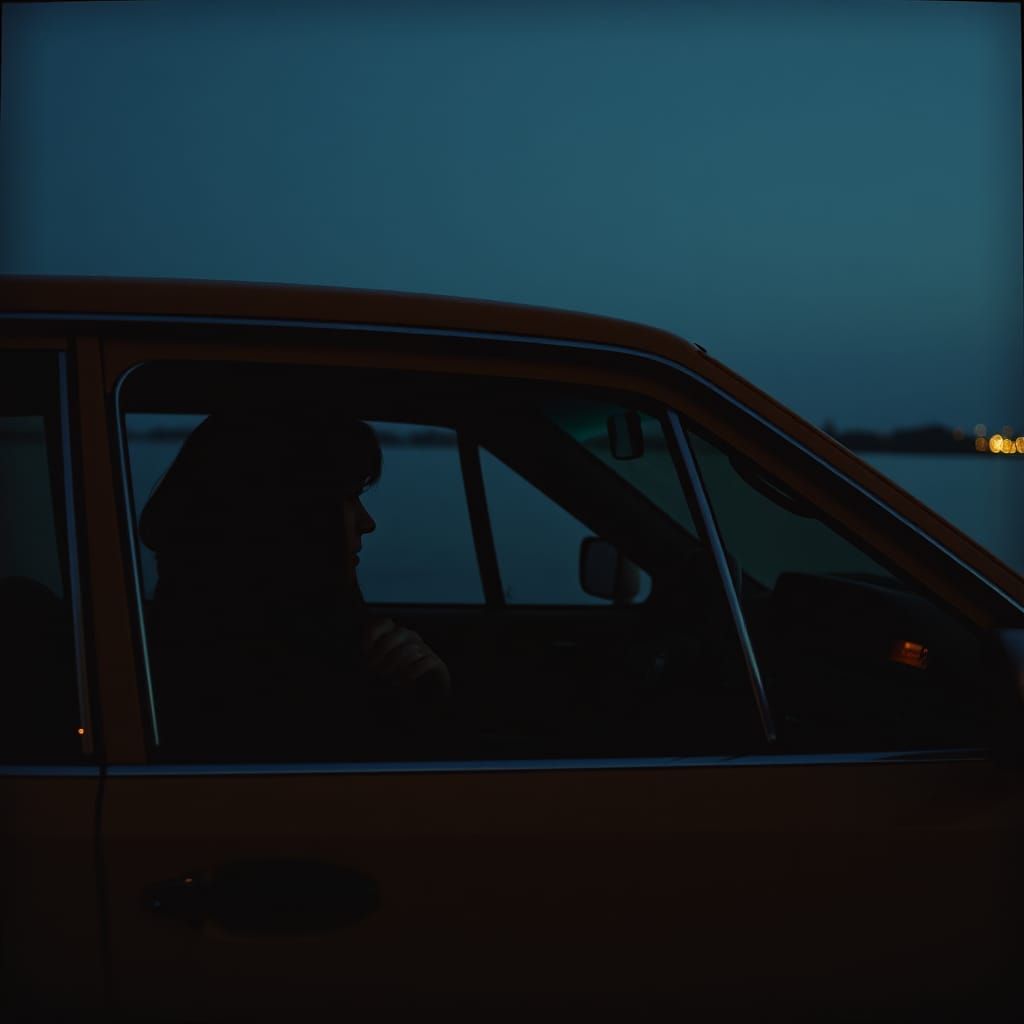 Night Ride to Aswan: Supercar in Rothko-Somov Style