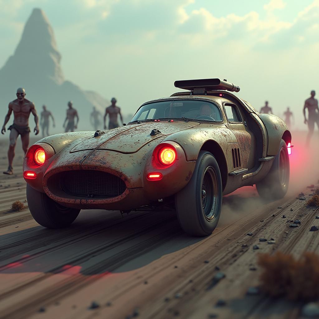 Apocalyptic Vehicle Speeds Through Zombie Wasteland