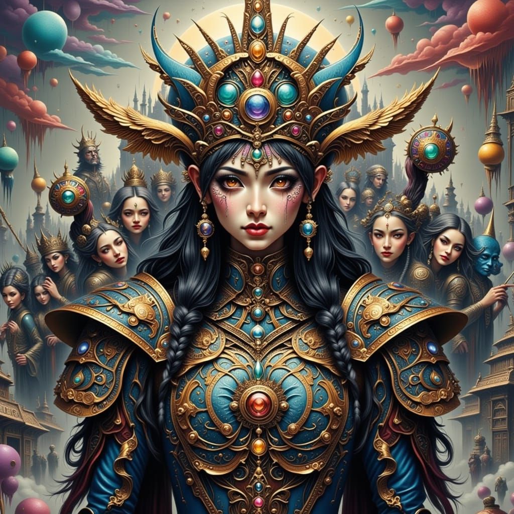 Abstract Purple and Dark Moon Landscape