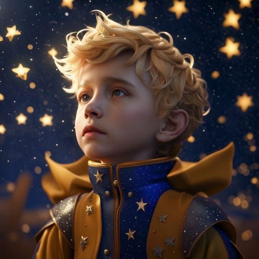 Little Prince Among the Stars: Digital Art