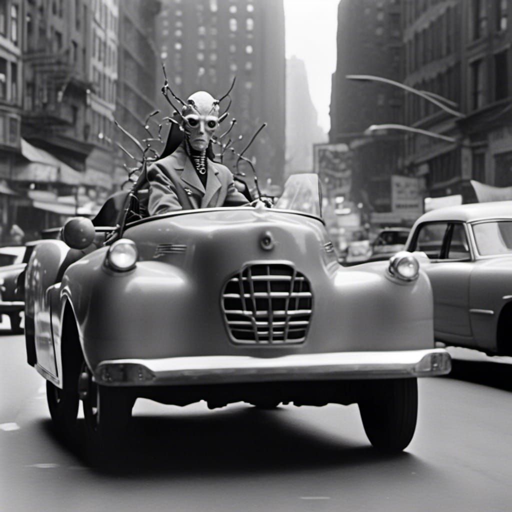 Martin Short as Robot Alien Drives Nash Metropolitan