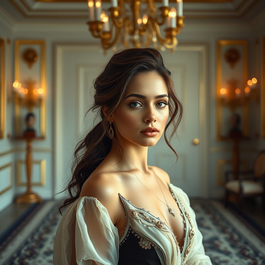 Glamorous Portrait in High-Definition Detail