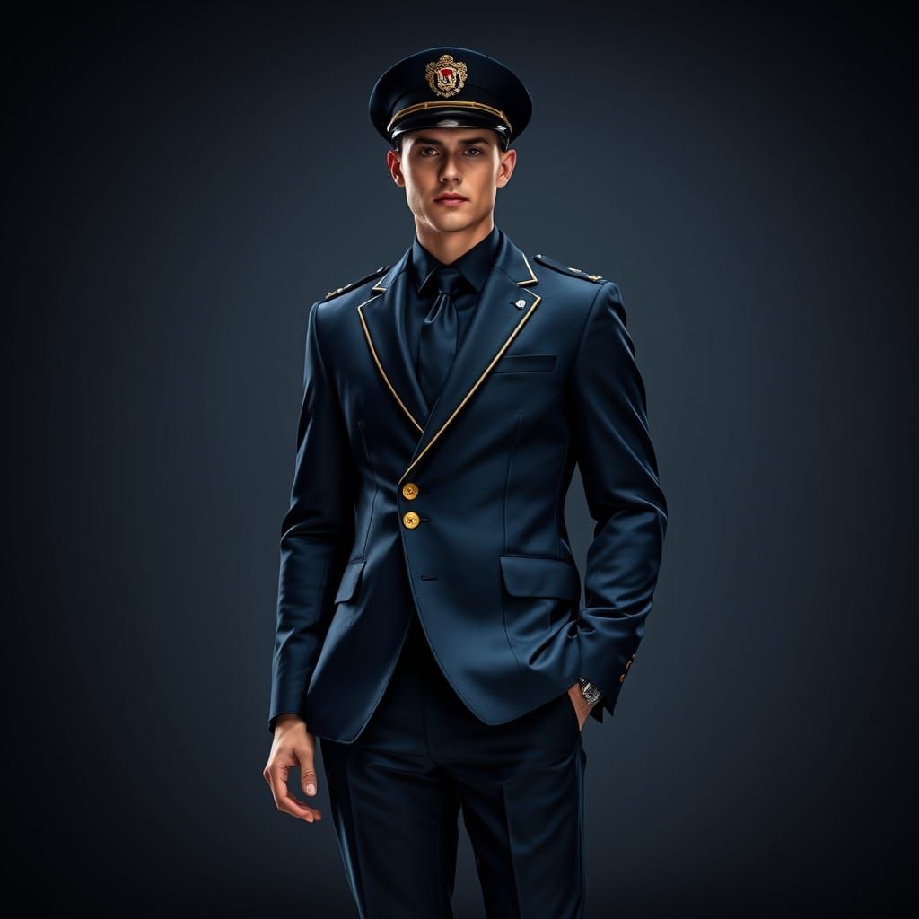 Elegant Luxury Security Suit with Modern Authority