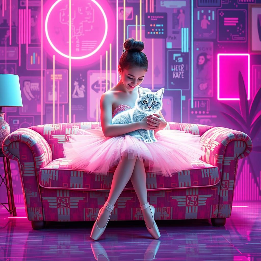 Digital Cuddles with Pex the Holographic Cat