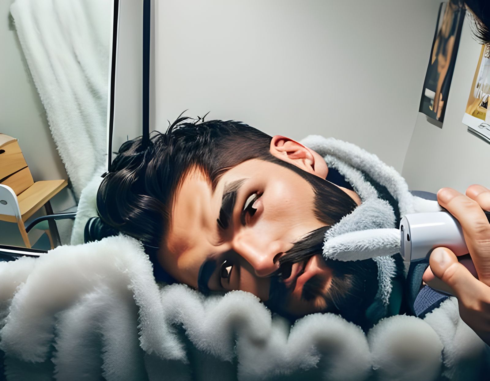 Blind Man's Reflection in the Mirror