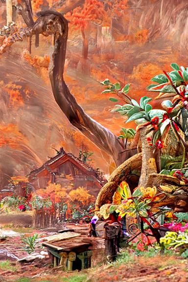 Oil Palm Plantation Valley in Rainy Season