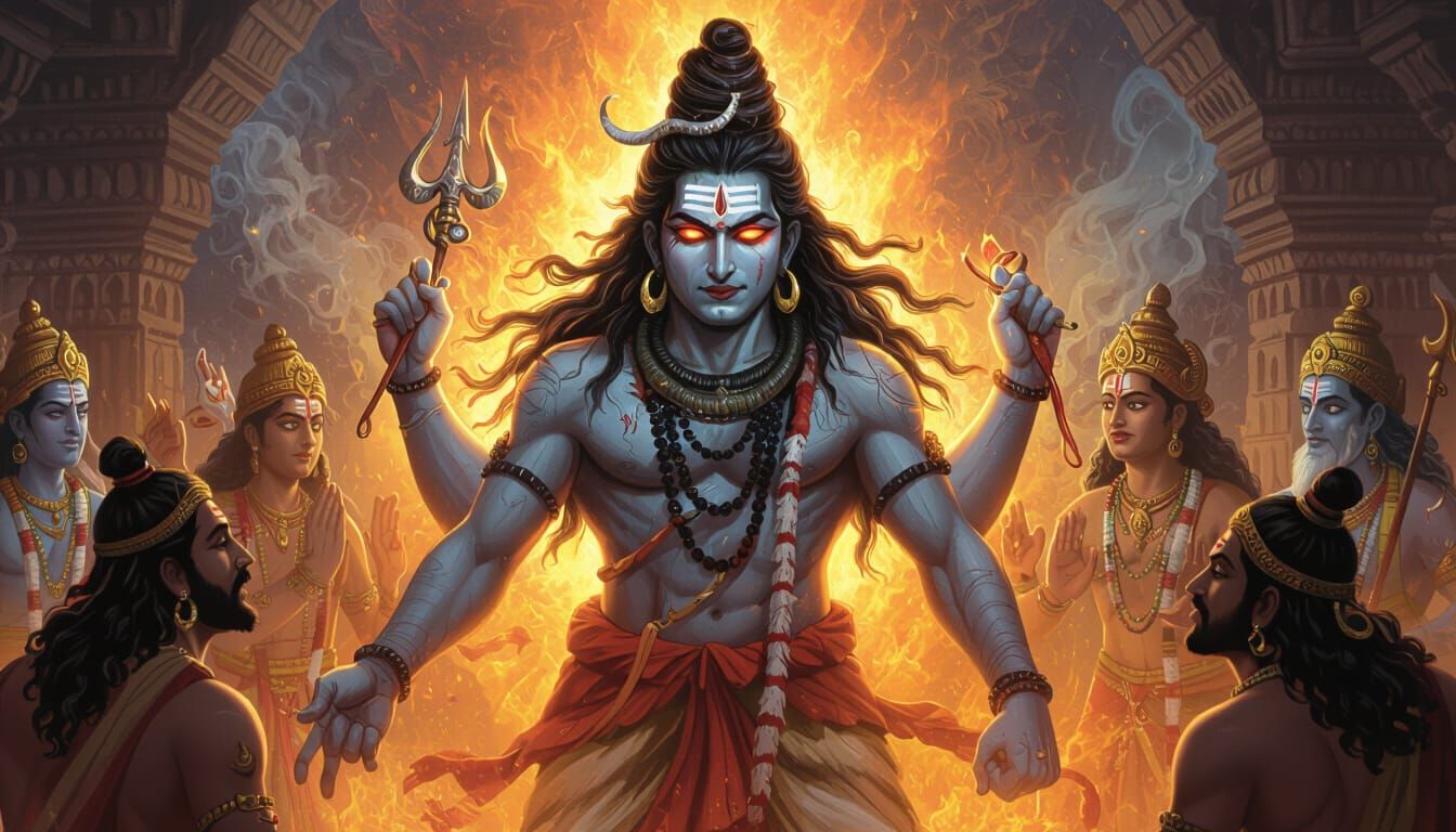 Lord Shiva as Bhairav: A Terrifying Transformation
