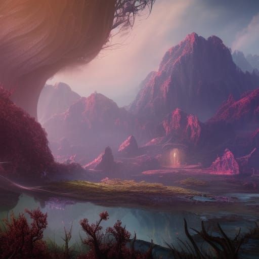 Eternal Wilderness: Detailed Matte Painting