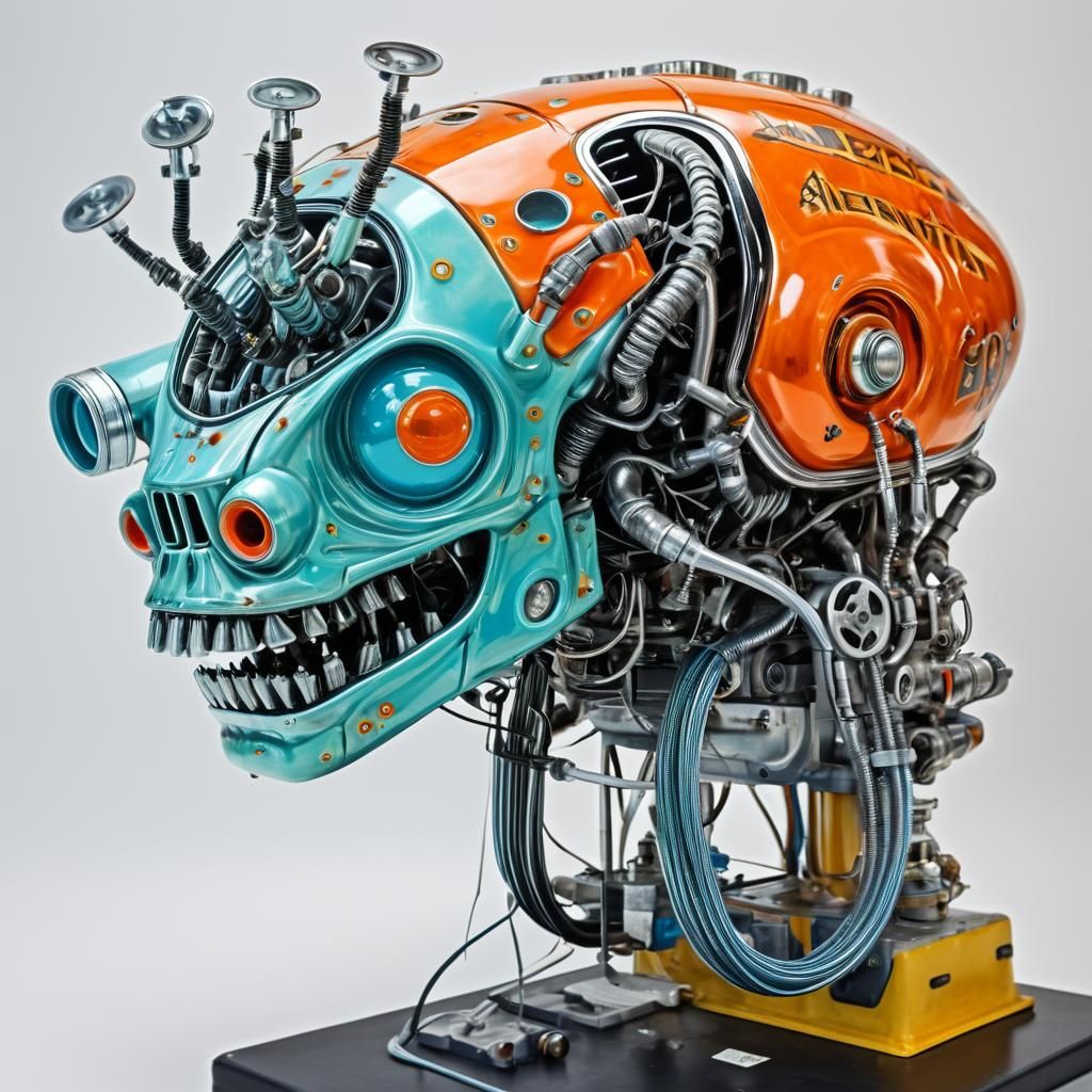 Custom Engine Underhood View: Time Machine Aussie Hemi