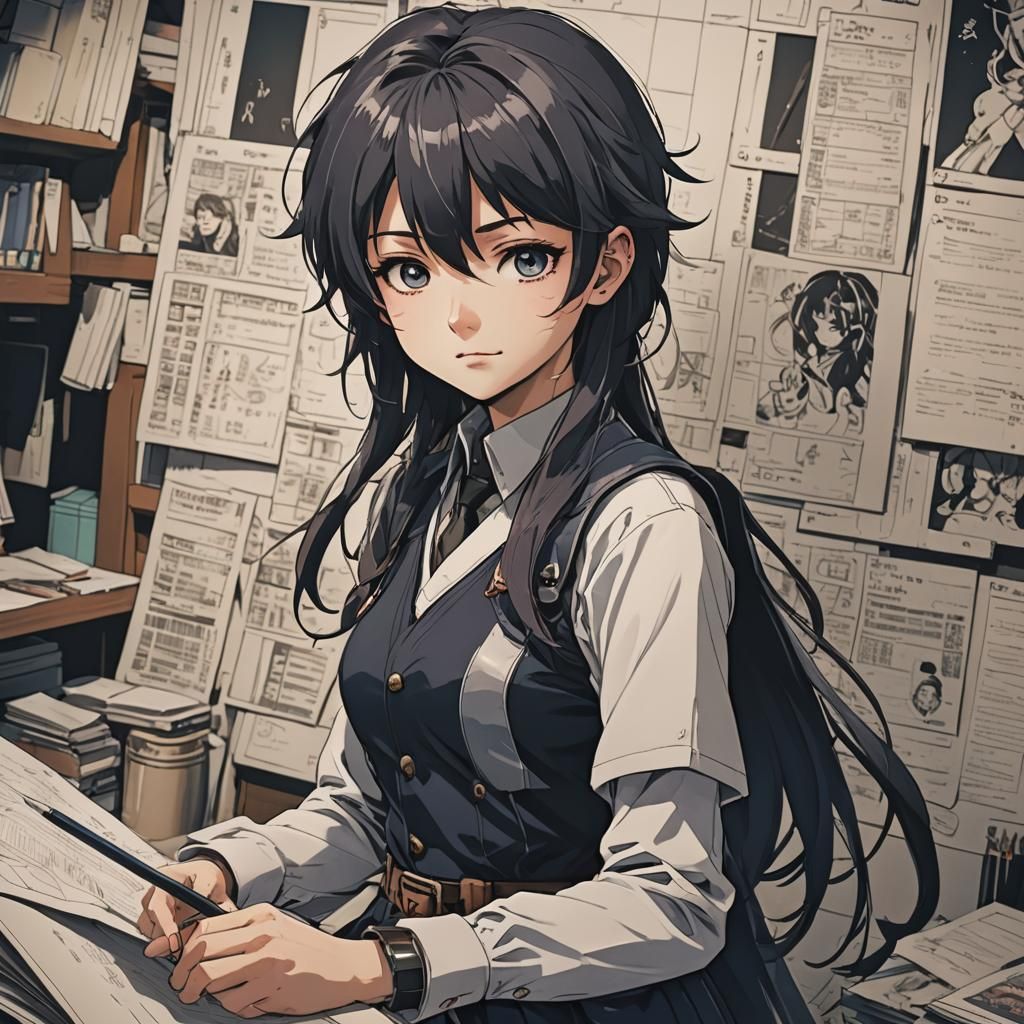 Dynamic Anime Art in Studio Trigger Style