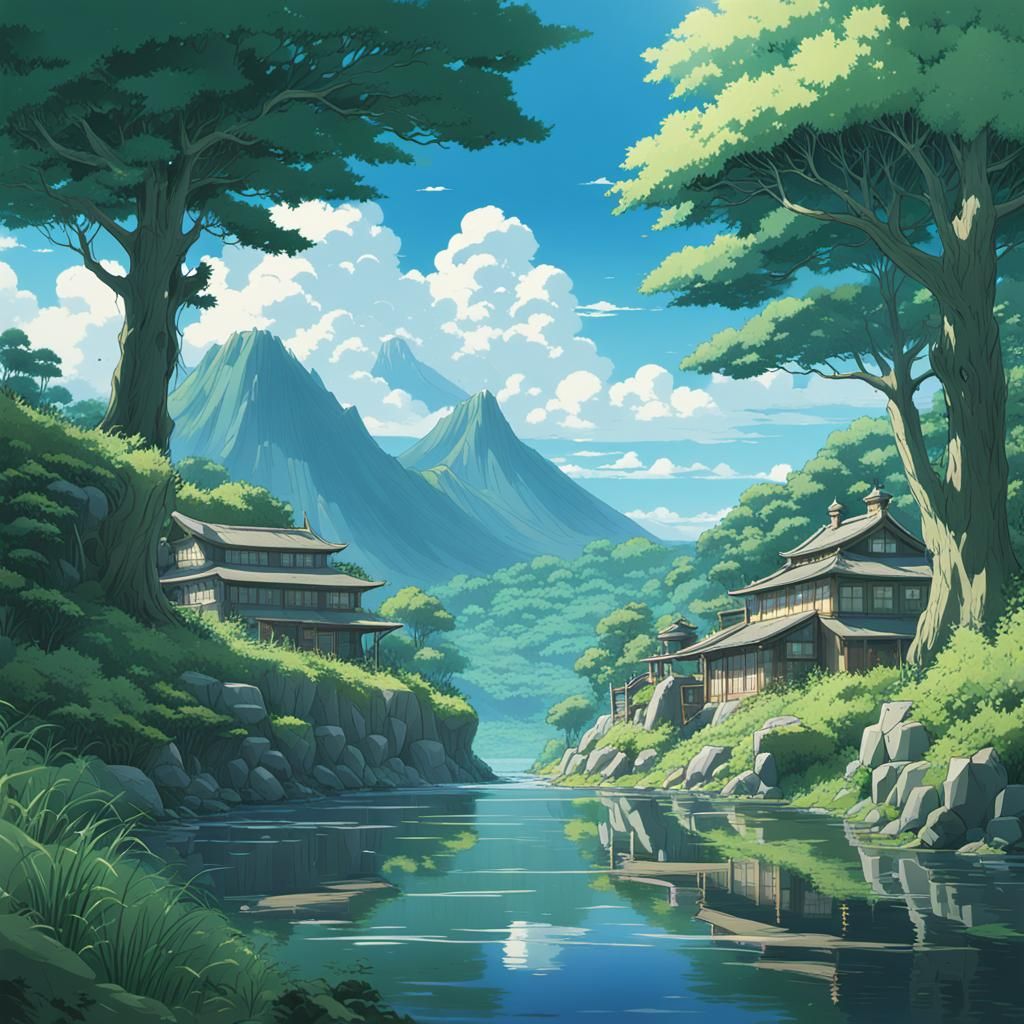 Old Gods Return: Studio Ghibli Anime Visual