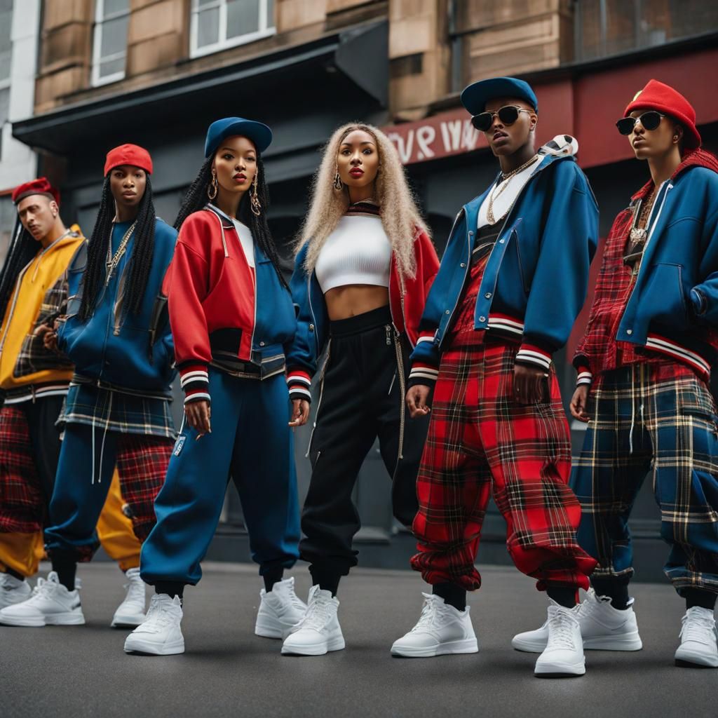 Scottish Hip-Hop Dance-Off in Hyperrealistic Style