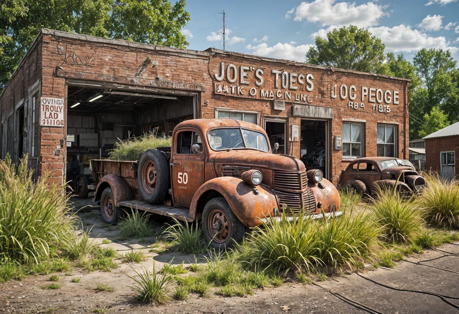 Vintage 1939 Dodge Tow Truck at Abandoned Garage