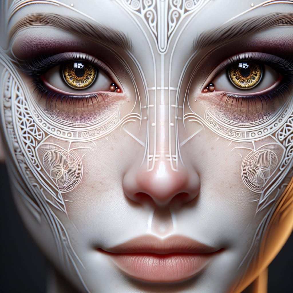 Hyperrealistic Portrait of an Alien-like Human Eye