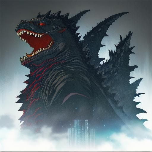 Godzilla's Unexpected Phone Call: An Anime Style