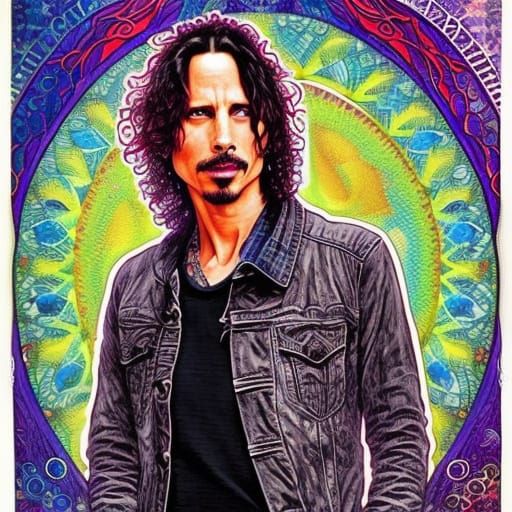 Detailed Portrait of Two Handsome Men in Pointillism Style