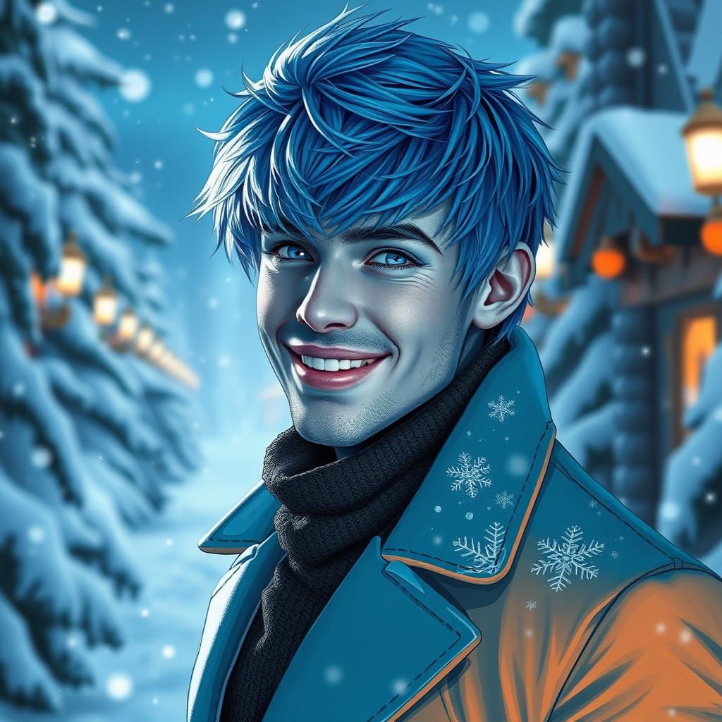 Surreal Winter Wonderer Smiles in Monochromatic Hues