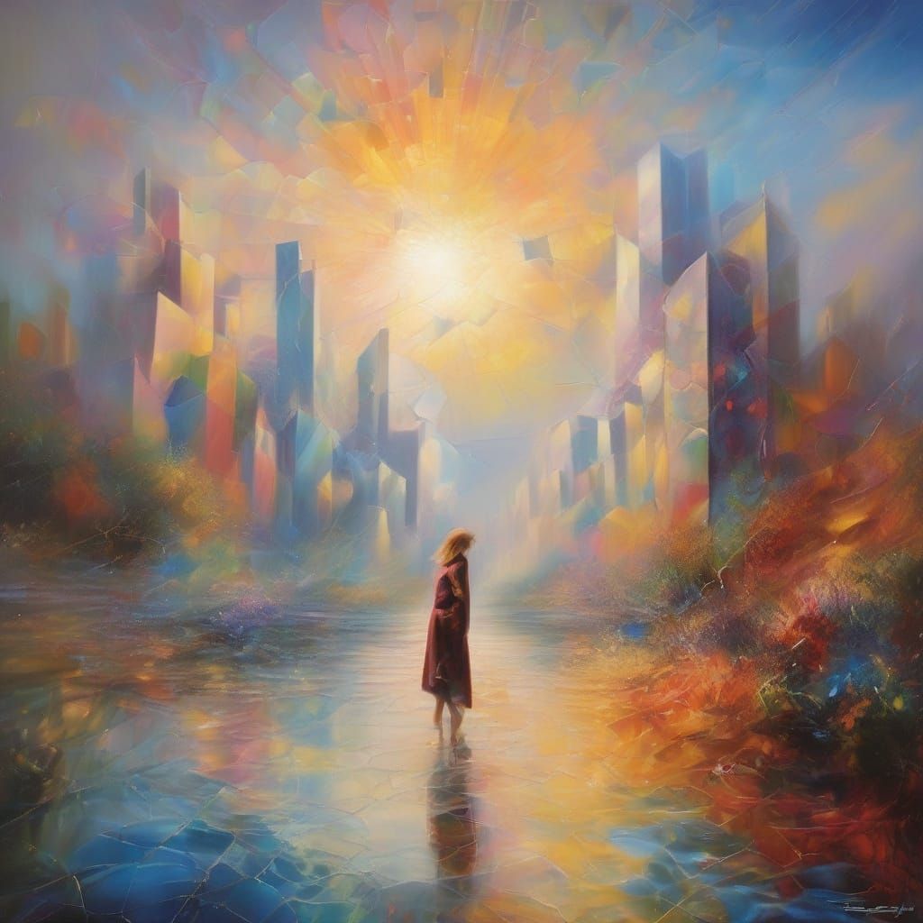 Surrealist Lines Intersect on Geometric Surface