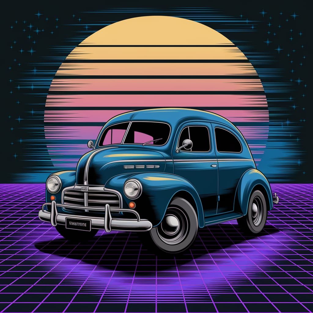 Retro-Weird Sci-Fi Scribble Line Art