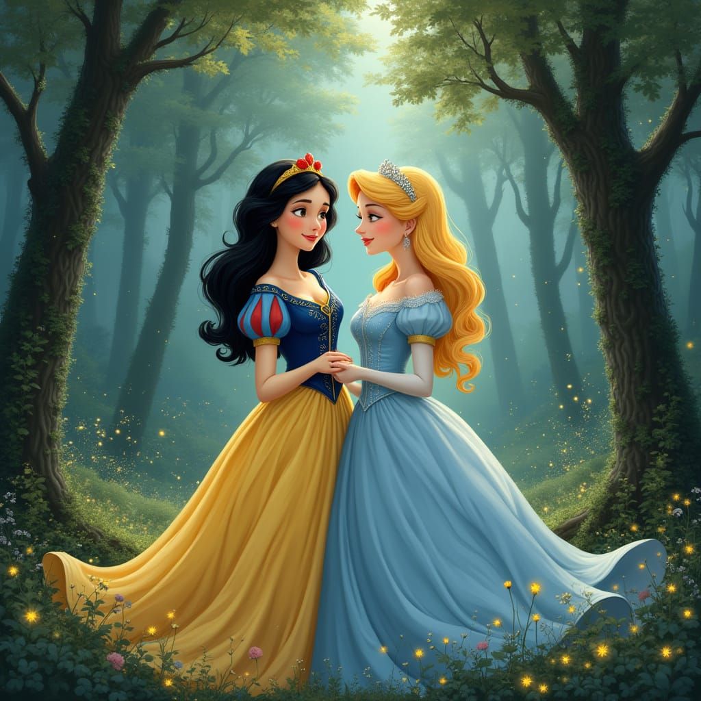 Snow White & Sleeping Beauty in Enchanted Forest