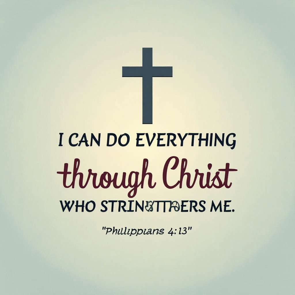 Philippians 4:13 Cross Wallpaper
