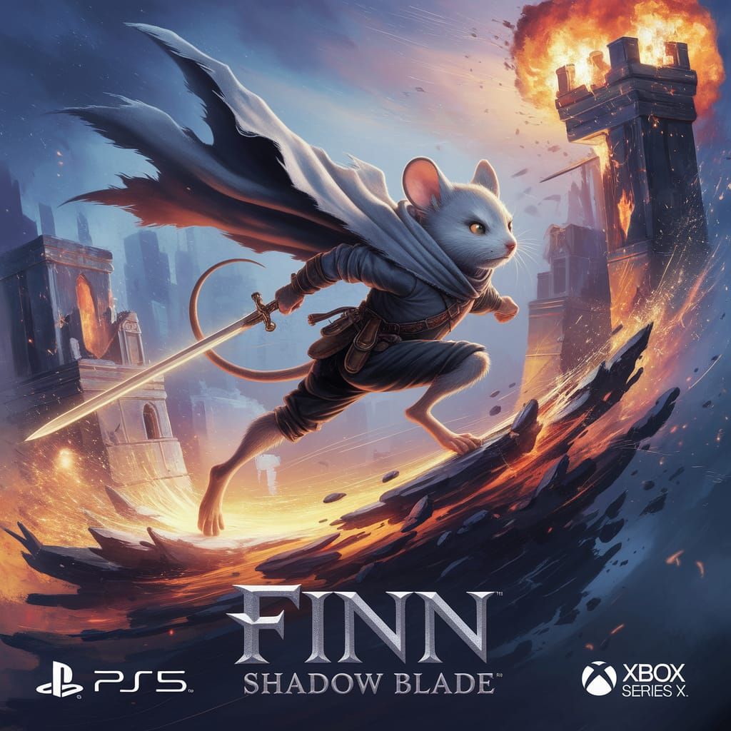 Epic Mouse Warrior Finn in Golden Light