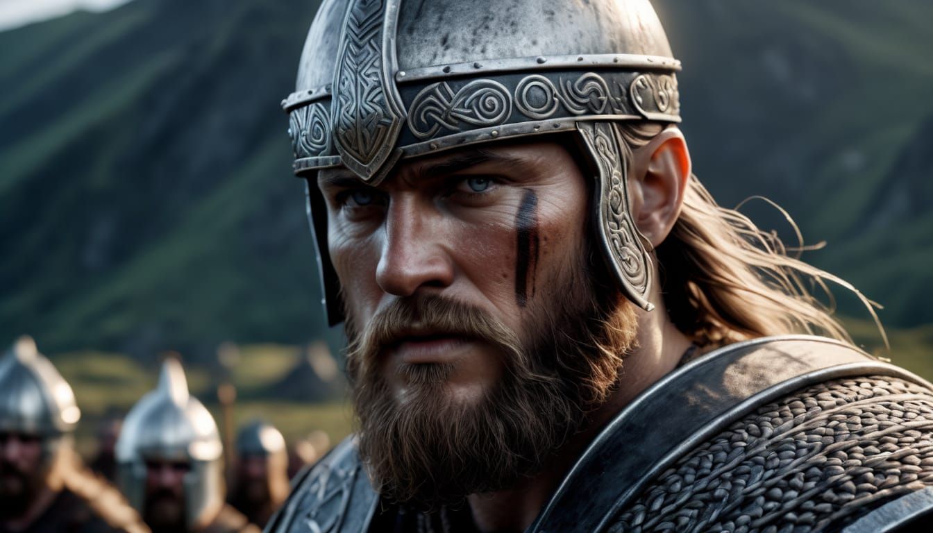 Viking Gods Clash in Hyperrealistic Action