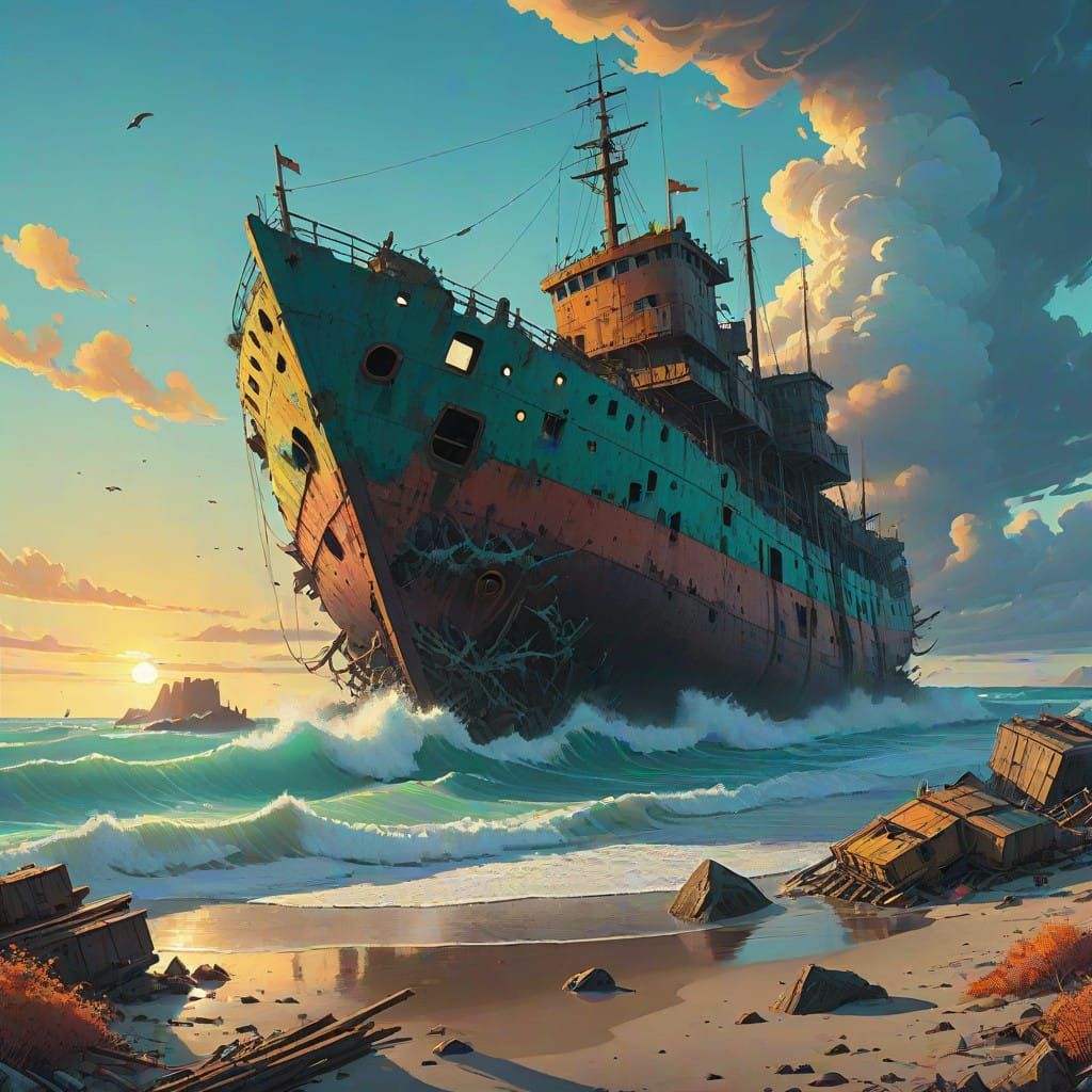 Shipwreck Beach, a Turquoise Oasis in a Golden-Hued World