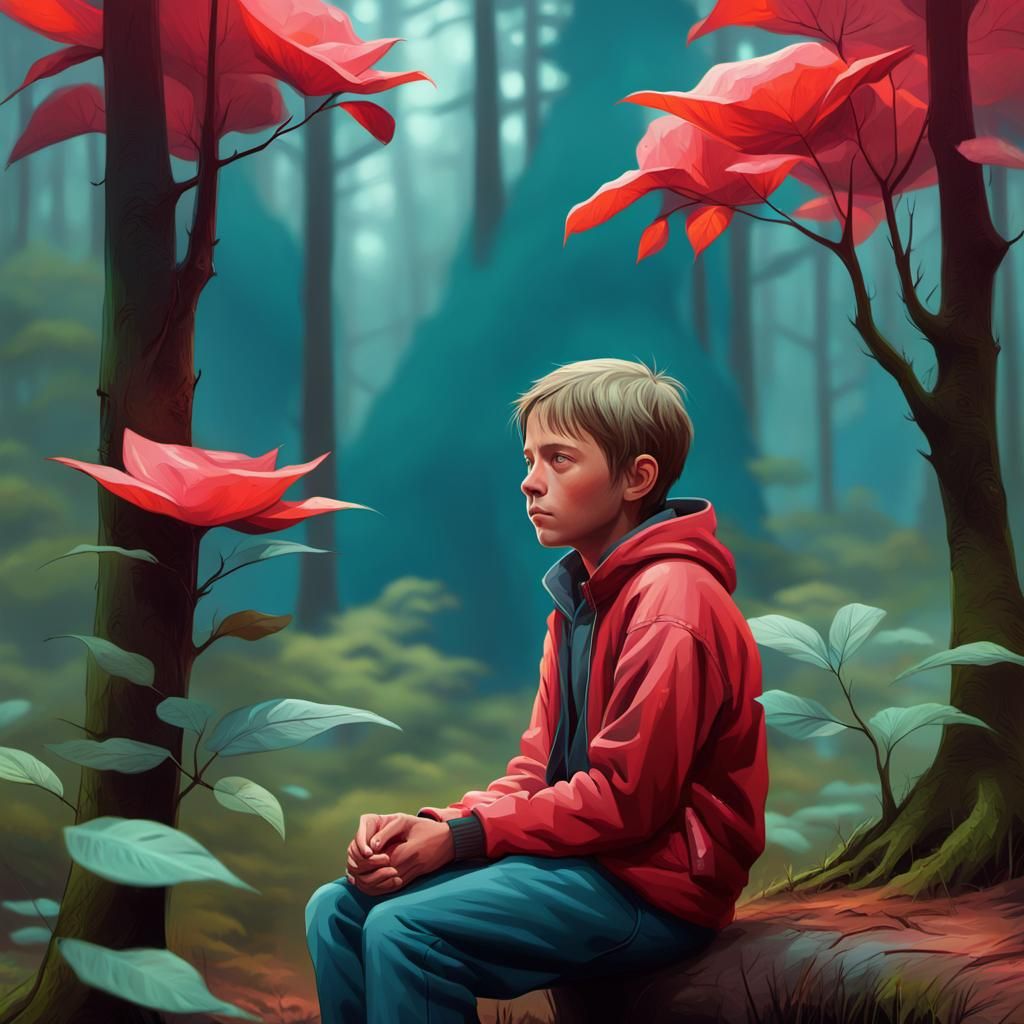 Mystical Forest Child in Hyper-Realistic Digital Art