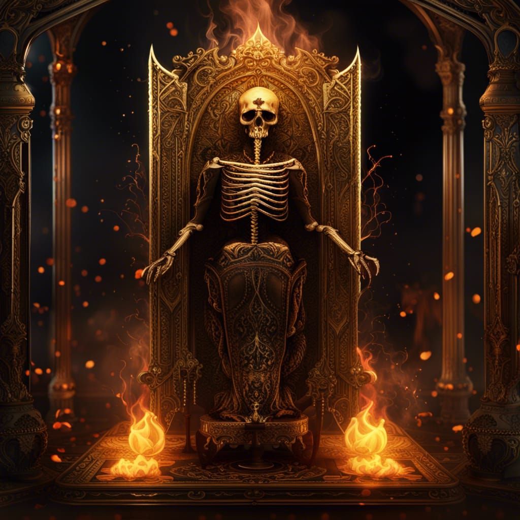 Elaborate Death Tarot Card in Digital Matte Painting