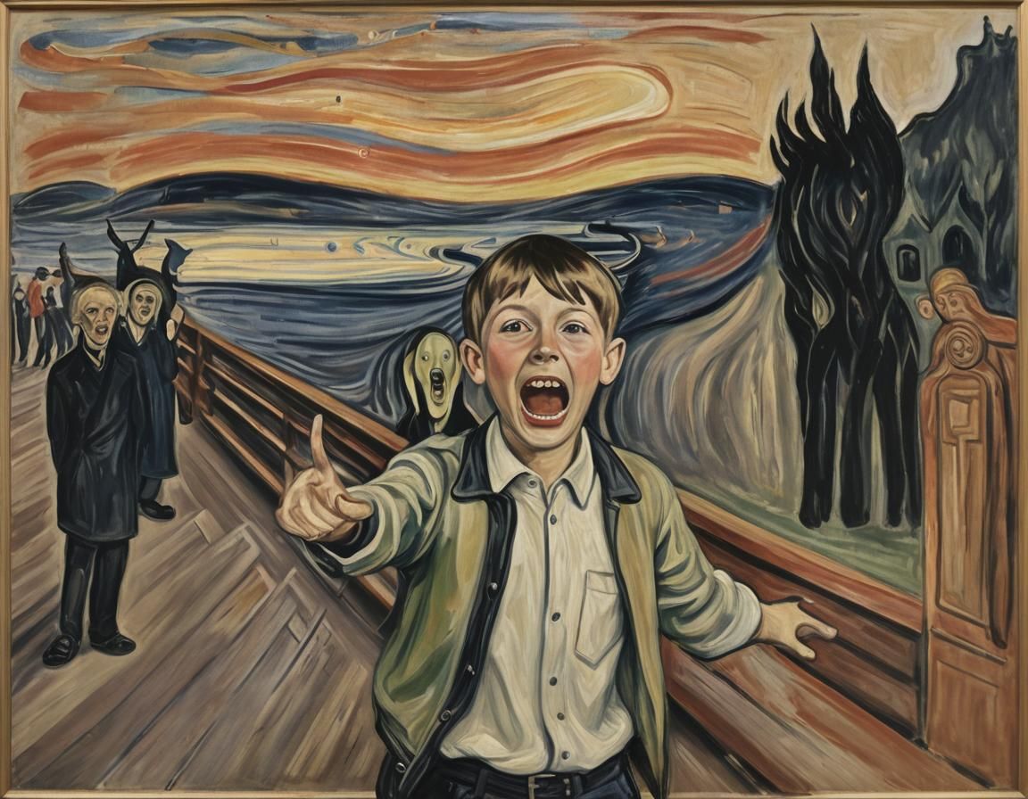 A broken finger=The Scream 🤕