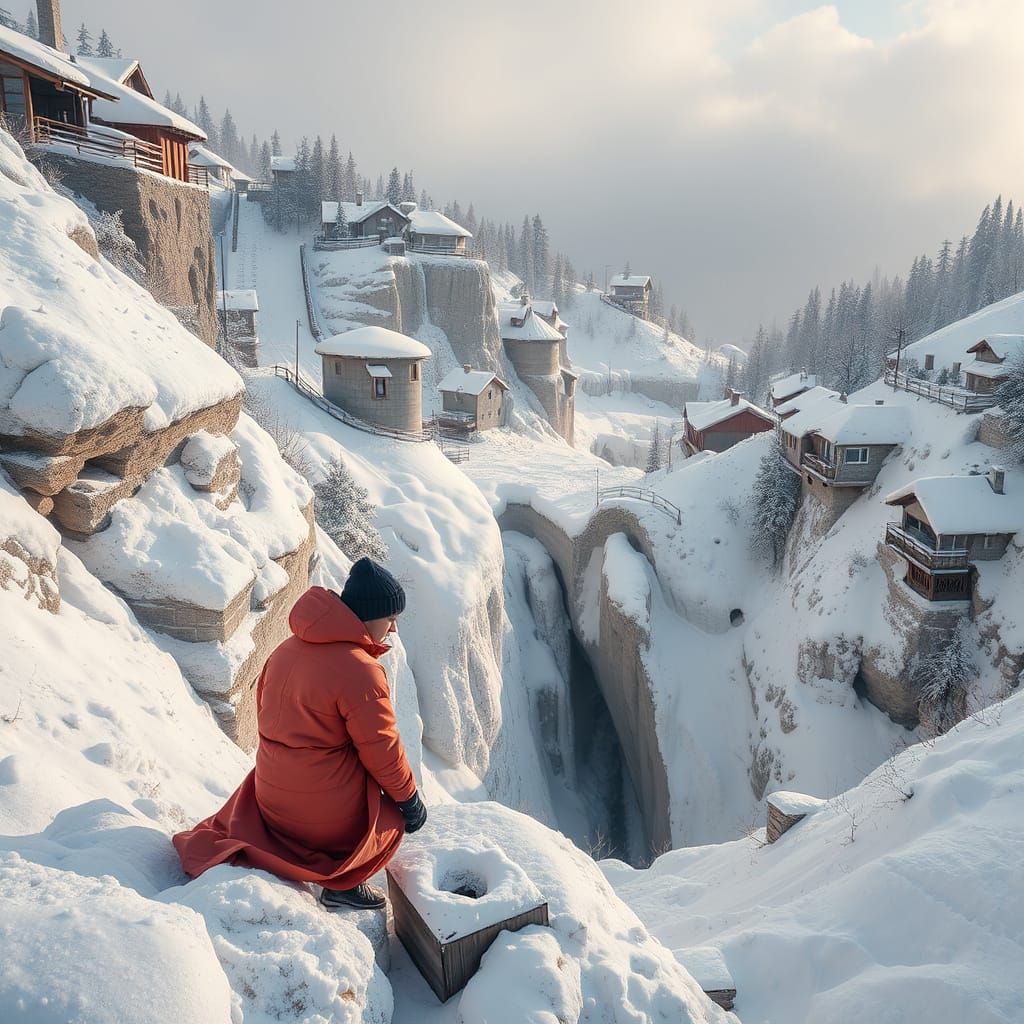 Surreal Waterwheel Powers a Floating Village in a Fantastica...