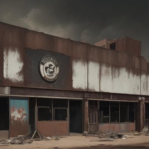 Lonely Elephant in Abandoned Stadium: Concept Art