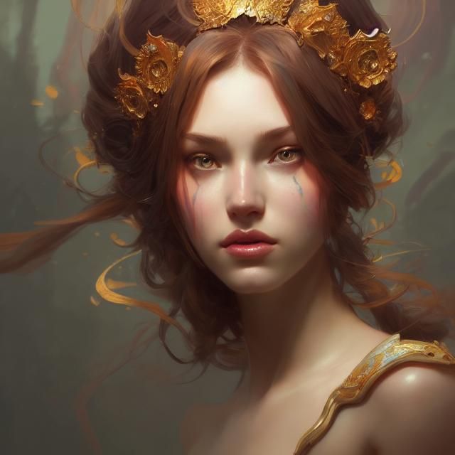 Princess Portrait in Hyperdetailed Digital Art Style