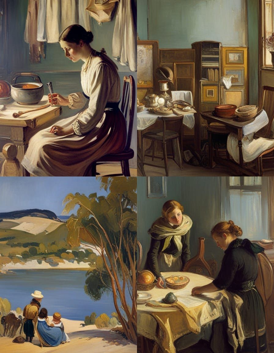 Harriet Backer Style Painting