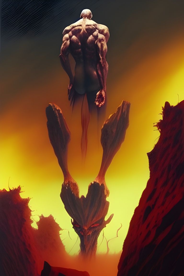 Gogeta Art in Dark Fantasy Style