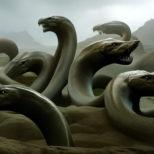 Hyperrealistic Grootslangs from South African Folklore