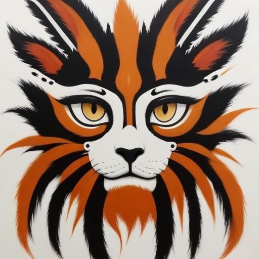 Abstract Black and White AI Interpretation