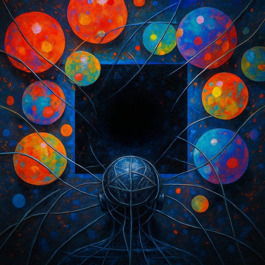 Avant-Garde 3D Render: High-Tech Polka Dot Black Hole